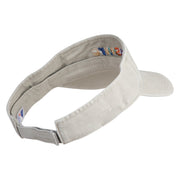 Inspire Wordmark Embroidered Cotton Twill Visor - Beige OSFM