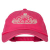 Glitter Tiara Embroidered Unstructured Washed Cap