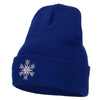 Glitter Snowflake Embroidered Knitted Long Beanie