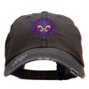 Mardi Gras Fleur De Lis Badge Embroidered Low Profile Cotton Mesh Cap