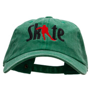 Skate Between Embroidered Unstructured Cotton Cap