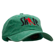 Skate Between Embroidered Unstructured Cotton Cap