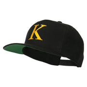 Greek Alphabet KAPPA Embroidered Flat Bill Cap