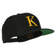 Greek Alphabet KAPPA Embroidered Flat Bill Cap