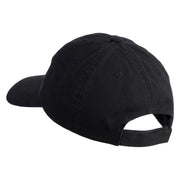 One Day At A Time Embroidered Cotton Twill Cap - Black OSFM