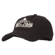 Glitter Tiara Embroidered Unstructured Washed Cap