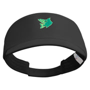 Green Fish Logo Embroidered Brushed Cotton Sun Visor - Black OSFM