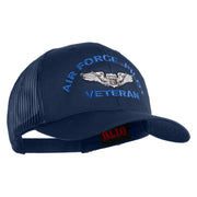 U.S. Air Force Pilot Veteran Embroidered Solid Cotton Twill Mesh Prostyle Cap - Navy OSFM