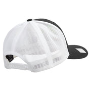 Licensed US Navy Seabee Veteran Embroidered Flexfit 2 Tone Mesh Cap - Black-White OSFM