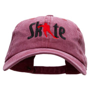 Skate Between Embroidered Unstructured Cotton Cap