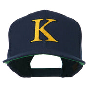 Greek Alphabet KAPPA Embroidered Flat Bill Cap