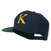 Greek Alphabet KAPPA Embroidered Flat Bill Cap