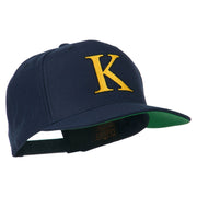 Greek Alphabet KAPPA Embroidered Flat Bill Cap