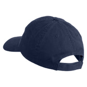 One Day At A Time Embroidered Cotton Twill Cap - Navy OSFM