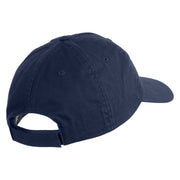One Day At A Time Embroidered Cotton Twill Cap - Navy OSFM