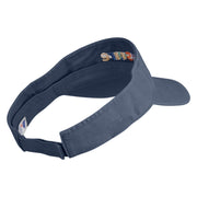 Inspire Wordmark Embroidered Cotton Twill Visor - Navy OSFM