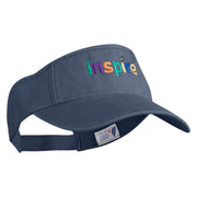 Inspire Wordmark Embroidered Cotton Twill Visor - Navy OSFM