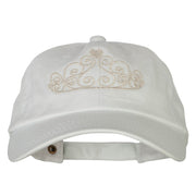 Glitter Tiara Embroidered Unstructured Washed Cap