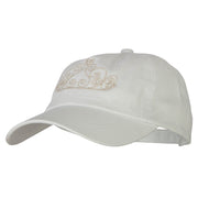 Glitter Tiara Embroidered Unstructured Washed Cap