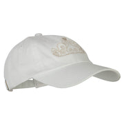 Glitter Tiara Embroidered Unstructured Washed Cap