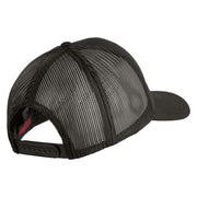 U.S. Air Force Pilot Veteran Embroidered Solid Cotton Twill Mesh Prostyle Cap - Charcoal OSFM