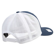 Licensed US Navy Seabee Veteran Embroidered Flexfit 2 Tone Mesh Cap - Navy-White OSFM
