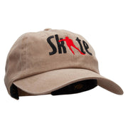 Skate Between Embroidered Unstructured Cotton Cap