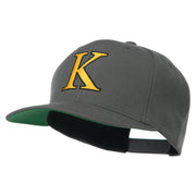 Greek Alphabet KAPPA Embroidered Flat Bill Cap