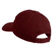 One Day At A Time Embroidered Cotton Twill Cap - Wine OSFM