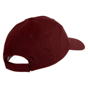 One Day At A Time Embroidered Cotton Twill Cap - Wine OSFM
