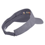 Inspire Wordmark Embroidered Cotton Twill Visor - Grey OSFM