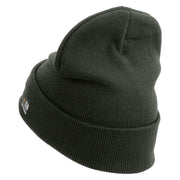 Licensed US Army Star Embroidered 12 Inch Long Knitted Beanie - Dk-Grey OSFM