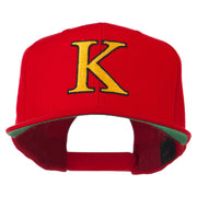 Greek Alphabet KAPPA Embroidered Flat Bill Cap