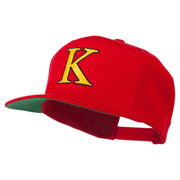 Greek Alphabet KAPPA Embroidered Flat Bill Cap