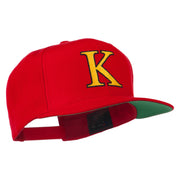 Greek Alphabet KAPPA Embroidered Flat Bill Cap