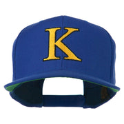 Greek Alphabet KAPPA Embroidered Flat Bill Cap