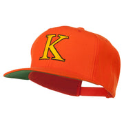 Greek Alphabet KAPPA Embroidered Flat Bill Cap