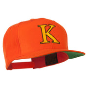 Greek Alphabet KAPPA Embroidered Flat Bill Cap