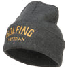 Golfing Veteran Embroidered Long Beanie