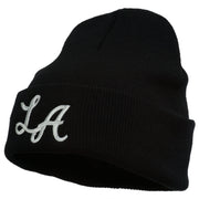 Graffiti LA Embroidered Long Cuff Beanie