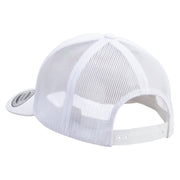 Red Crayfish Embroidered Retro Trucker Cap - White OSFM