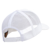 Red Crayfish Embroidered Retro Trucker Cap - White OSFM