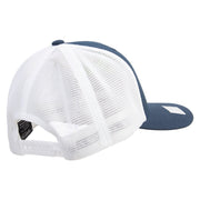 Licensed US Navy USN CPO Retired Embroidered Flexfit 2 Tone Mesh Cap - Navy-White OSFM