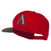 Greek Alphabet Lambda Embroidered Flat Bill Cap