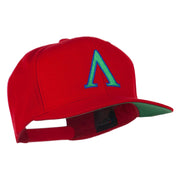 Greek Alphabet Lambda Embroidered Flat Bill Cap