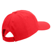 US Marine Corps Retired Design Embroidered 6 Panel Unstructured Cotton Twill Cap Made in USA - Red OSFM