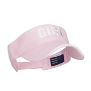 Girl Embroidered Cotton Deluxe Visor