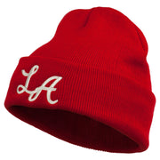 Graffiti LA Embroidered Long Cuff Beanie