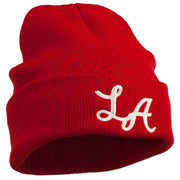 Graffiti LA Embroidered Long Cuff Beanie