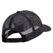 Red Crayfish Embroidered Retro Trucker Cap - Black OSFM